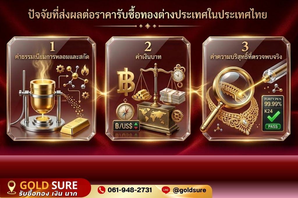 ปัจจัยที่ส่งผลต่อราคารับซื้อทองต่างประเทศในประเทศไทย